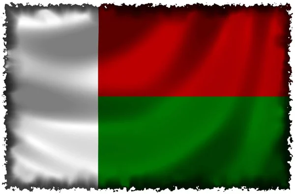 National Flag Madagascar Country Flag — Stock Photo, Image