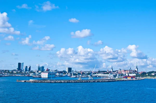 Vista Del Paisaje Urbano Tallin Desde Mar — Foto de Stock