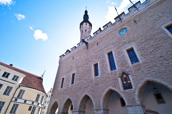 Medeltida Stadshus Tallinns Gamla Stad — Stockfoto