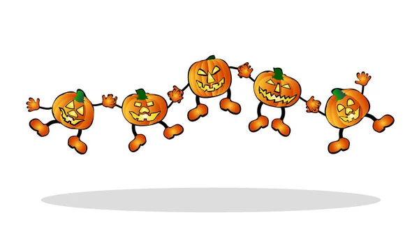 Ilutração Saltando Halloween Alegre Mais Curto — Fotografia de Stock