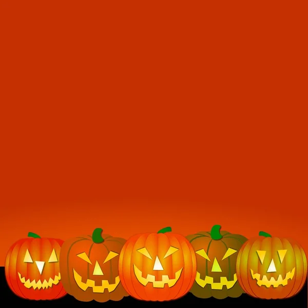 Fondo Halloween Con Calabazas Murciélagos —  Fotos de Stock