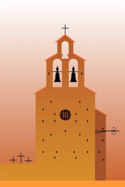 Icono Iglesia Estilo Plano Aislado Sobre Fondo Blanco Religión Símbolo — Foto de Stock