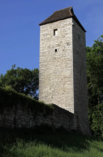 Torre Norte Muralla Ciudad Mala Langensalza —  Fotos de Stock