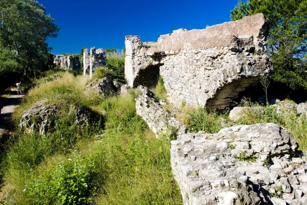 Ruinas Del Acueducto Romano Cerca Meunerie Provenza Francia —  Fotos de Stock