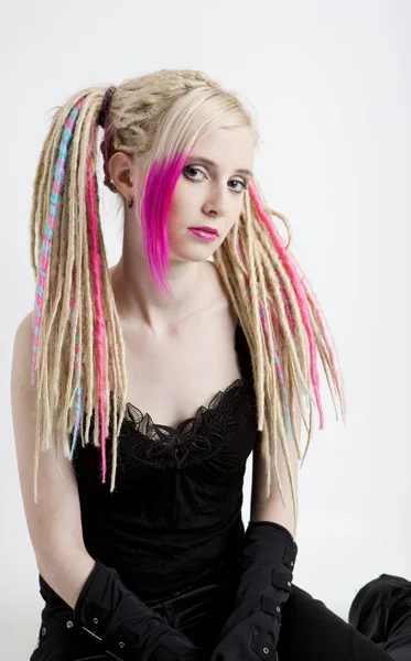 Portrait Young Woman Dreadlocks — Stock Photo, Image