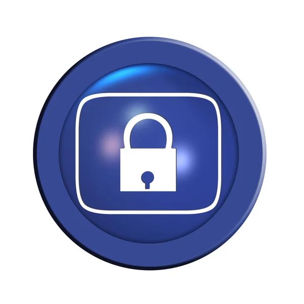 Ilustración Botones Seguridad Protección Datos —  Fotos de Stock