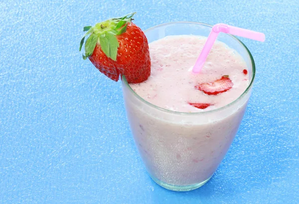 Aardbei Shake Een Glas — Stockfoto