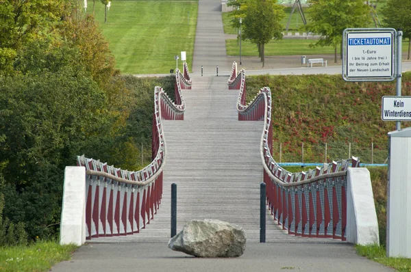 Drachenschwanz Hängebrücke Über Das Gessental Ronneburg — Stockfoto