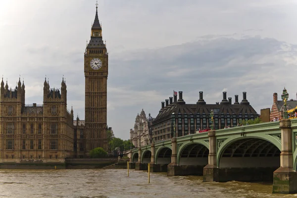 Nagy Ben Westminster Híd London — Stock Fotó