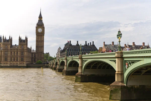 Büyük Ben Westminster Köprüsü Londra — Stok fotoğraf