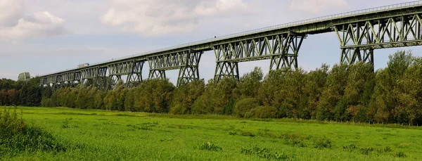 Järnväg Hög Bro Hochdonn — Stockfoto