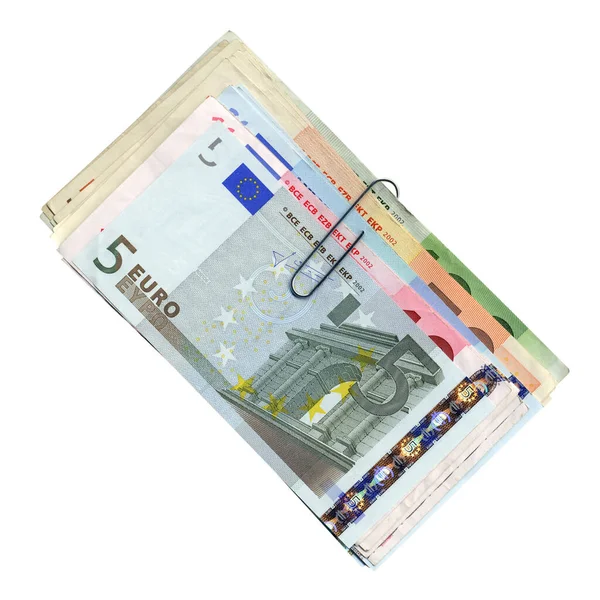 Евро Банкноты Деньги Европейская Валюта — стоковое фото