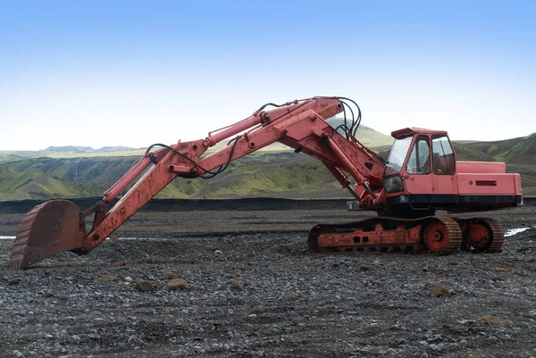 Excavador Con Cuchara Vik Islandia — Foto de Stock