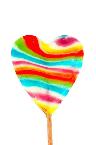 Colorido Caramelo Dulce Lollipop Aislado Blanco — Foto de Stock