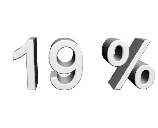 Weergave Van Een Percentage Symbool Met Een Korting — Stockfoto