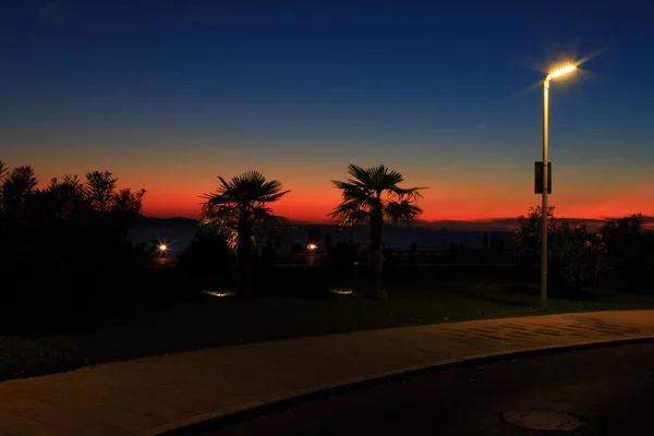 Bella Vista Sul Cielo Tramonto — Foto Stock