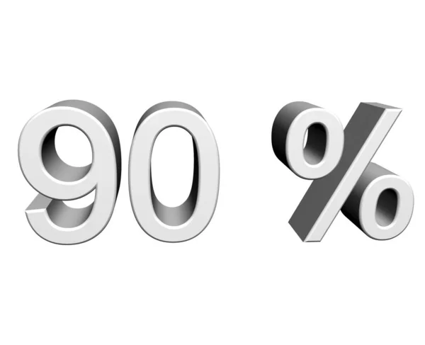 Renderização Símbolo Percentual — Fotografia de Stock