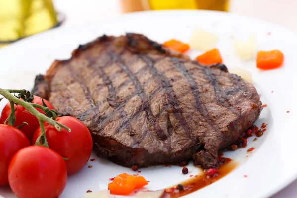 Bistecca Manzo Cibo Gustoso Base Carne — Foto Stock