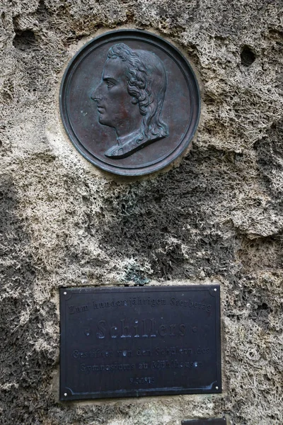 Schiller Monument Mulhouse Thüringen — Stockfoto