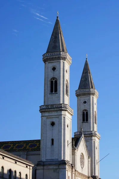 Monachium Kath Ludwigskirche Schwabing Kamień Węgielny 1829 — Zdjęcie stockowe