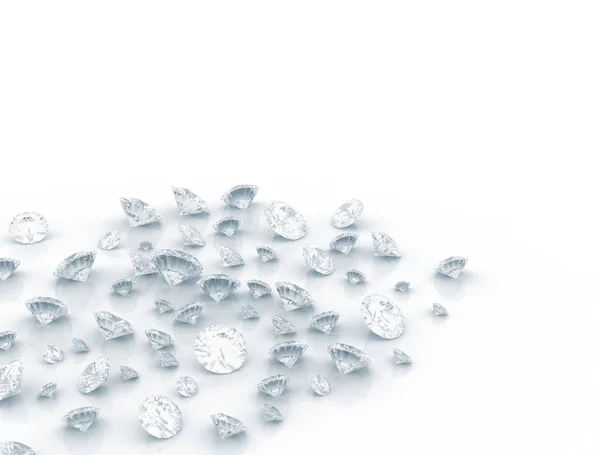 Grupp Diamanter Högupplöst Bild — Stockfoto