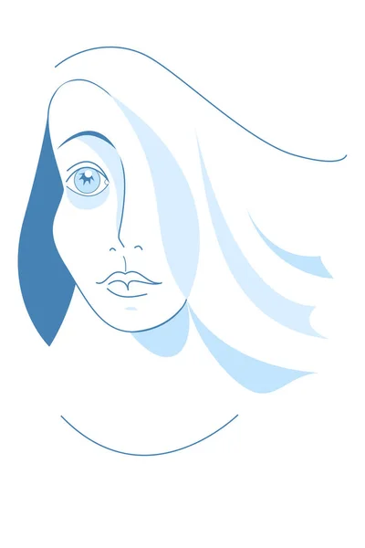 Ilustração Vetorial Onda Azul Branco — Fotografia de Stock