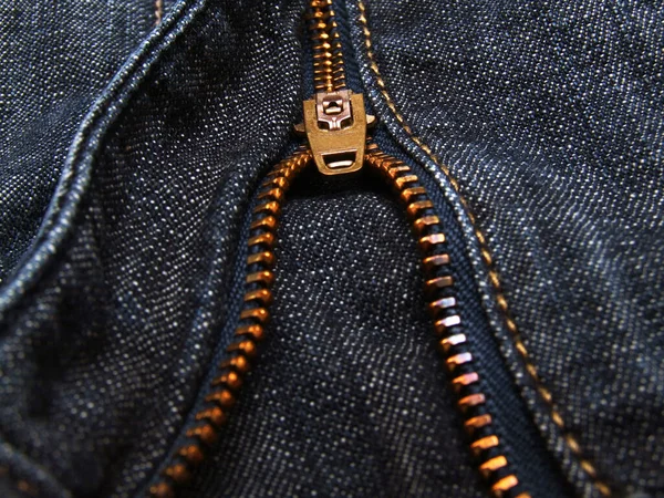 Zíper Bolso Dos Jeans — Fotografia de Stock