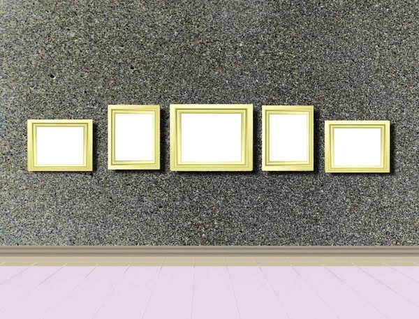 Room Empty Picture Frames — Stockfoto