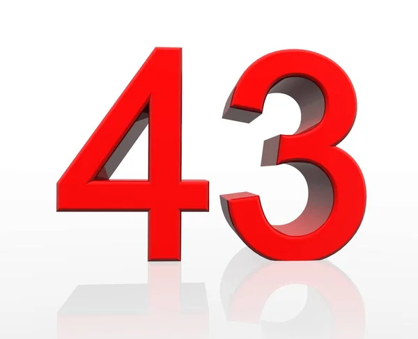 Red Number One Numbers — Stock Photo, Image