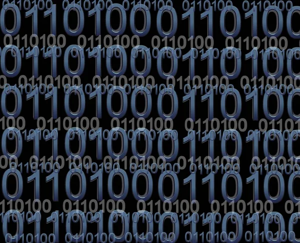Números Código Binário Cyberspace — Fotografia de Stock
