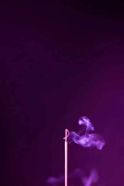 Burning Aroma Stick Smoke Abstract Background — Stock Photo, Image