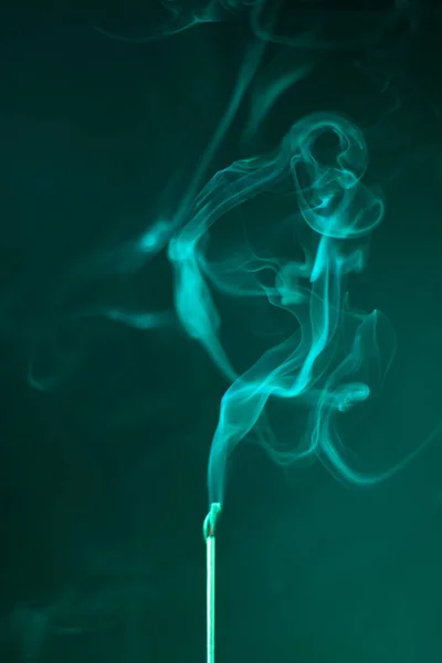 Burning Aroma Stick Smoke Abstract Background — Stock Photo, Image