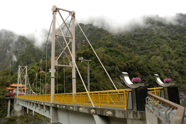 Most Wiszący Tianxiang Park Narodowy Taroko Tajwan — Zdjęcie stockowe