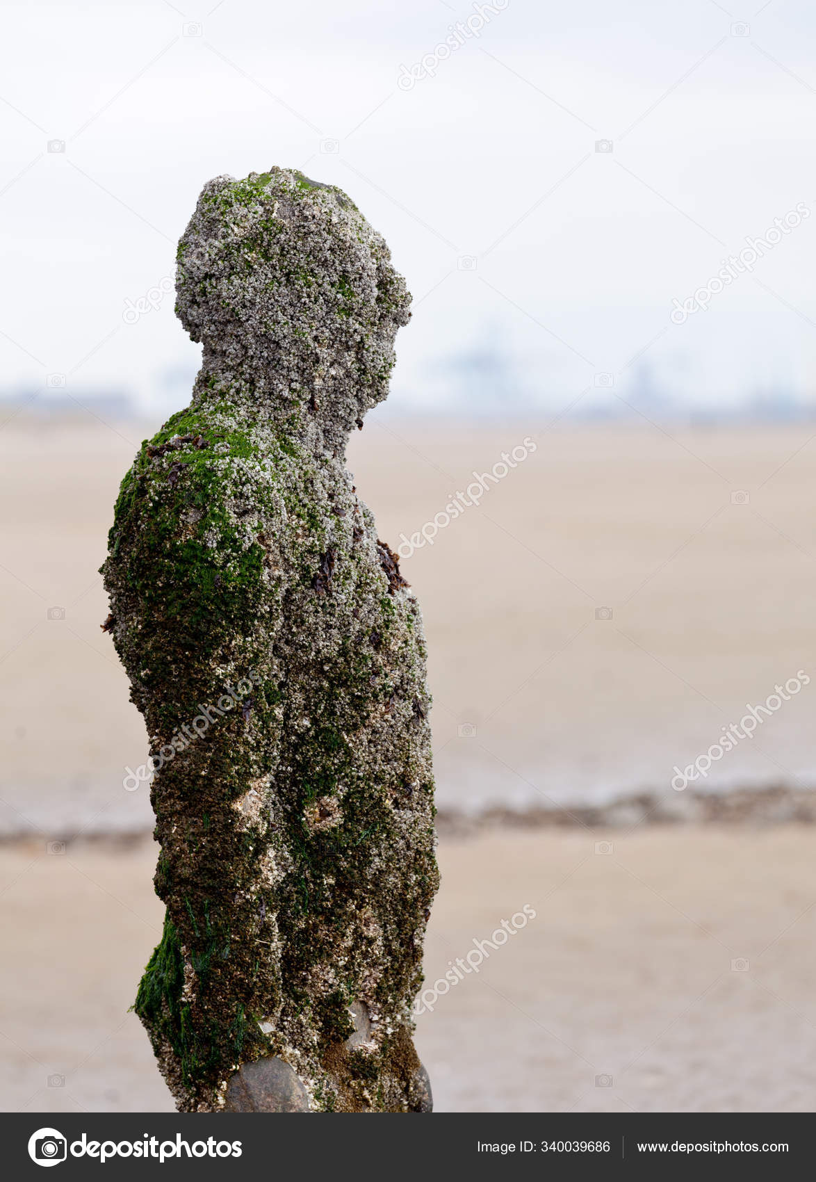 Crosby Beach England September Statues Forming Another Place Antony