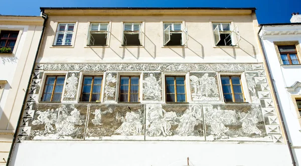 Detalj Renässansen Hus Znojmo Tjeckien — Stockfoto