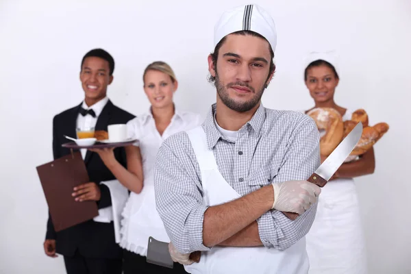 Beschäftigte Dienstleistungssektor — Stockfoto