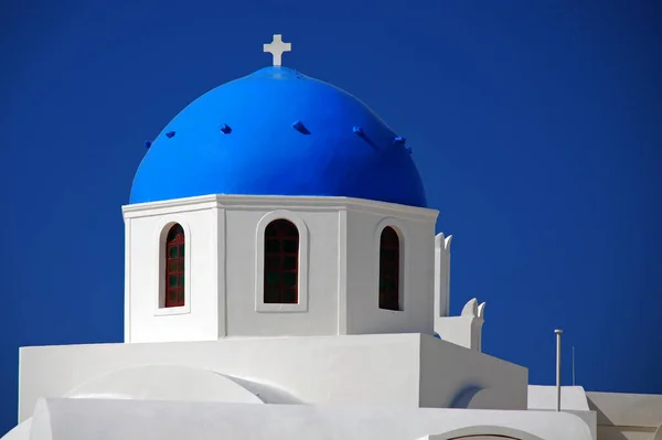 Grekisk Ortodox Kyrka Santorini — Stockfoto