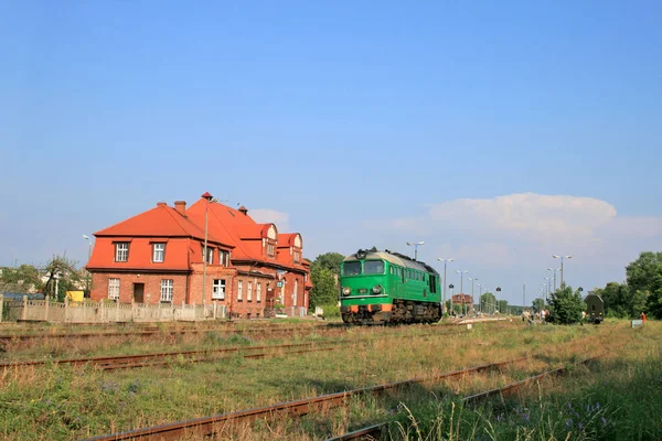 Smistamento Locomotiva Diesel Presso Stazione — Foto Stock