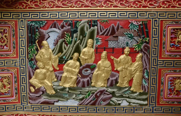 Деталь Храмі Дракона Фенікса Таїдонг Тайвань — стокове фото