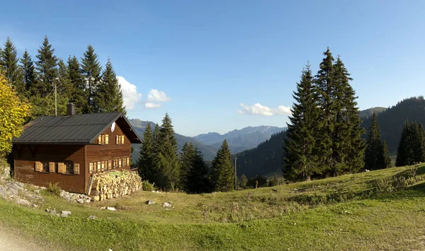 Chata Spitzingsee Alpach Europejskich — Zdjęcie stockowe