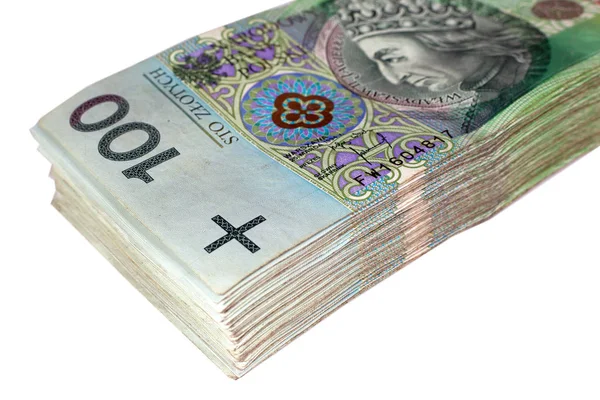 100 Zlotisi Banknotlar Lehçe — Stok fotoğraf
