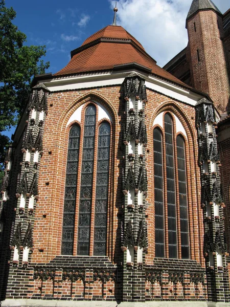 Кирпичная Готика Церковь Марии Старгарде — стоковое фото