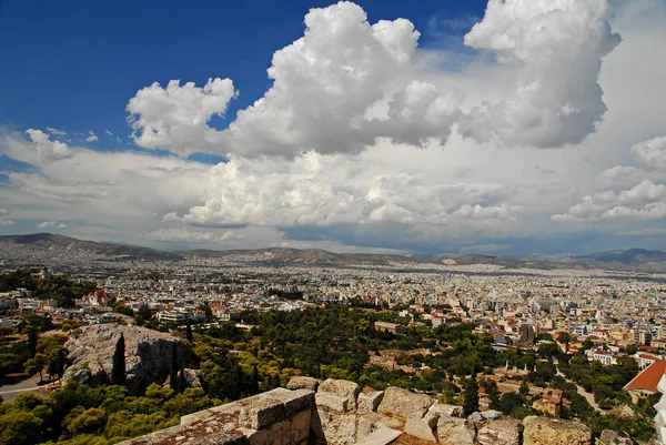 雅典是希腊的首都 它也是古希腊的中心 一个强大的文明和帝国 — 图库照片