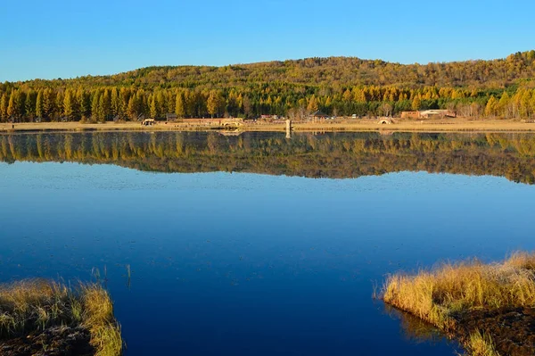 Paysage Lac Seven Star Dans Prairie Bashang Province Hebei Chine — Photo