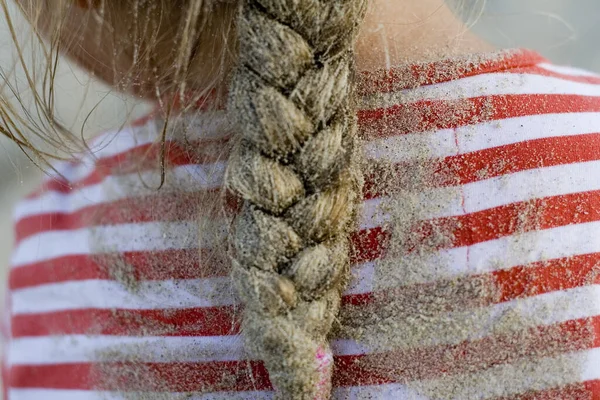 Primo Piano Della Mano Una Donna Che Tiene Una Corda — Foto Stock