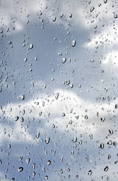 Eső Cseppek Ablaküvegbe — Stock Fotó
