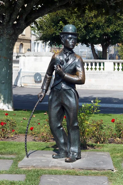 Charlie Chaplin Statua Vevey Svizzera — Foto Stock