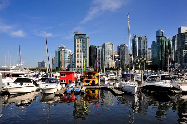 Vancouver Városkép Hajók Stanley Parkból — Stock Fotó