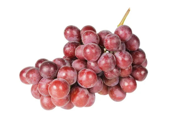 Bunch Red Grapes Isolated White — Stock Photo, Image