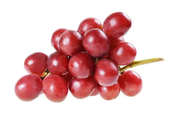 Racimo Uvas Rojas Aisladas Sobre Blanco — Foto de Stock